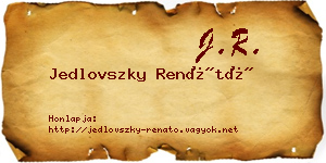 Jedlovszky Renátó névjegykártya