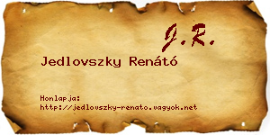 Jedlovszky Renátó névjegykártya