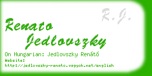 renato jedlovszky business card